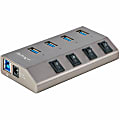 StarTech.com 4-Port Self-Powered USB-C Hub with Individual On/Off Switch, Desktop/Laptop USB-C to USB-A Hub, USB Type C Hub w/Power Supply 1 thumbnail image
