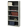 Safco® Value Mate® Steel Modular Shelving Bookcase, 5 Shelves, 67"H x 31-3/4"W x 13-1/2"D, Gray 1 thumbnail image