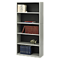 Safco® Value Mate® Steel Modular Shelving Bookcase, 5 Shelves, 67"H x 31-3/4"W x 13-1/2"D, Gray