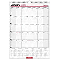 2025 Office Depot Monthly Wall Calendar, 12" x 17", Traditional, January 2025 To December 2025, OD30162825