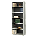 Safco® Value Mate® Steel Modular Shelving Bookcase, 6 Shelves, 80"H x 31-3/4"W x 13-1/2"D, Gray 1 thumbnail image