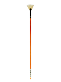 Grumbacher Bristlette Paint Brush, Size 2, Fan Bristle, Synthetic, Brown