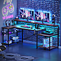Bestier 72"W Computer Desk, Rustic Brown 1 thumbnail image