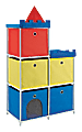 Altra™ Fabric Kids Storage Unit, Castle Theme, 5 Bins, 41"H x 25"W x 13"D, Multicolor