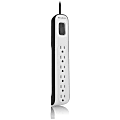 Belkin 6 Outlet AV Power Strip Surge Protector with 4ft Power Cord - 600 Joules - Black - 6 x AC Power - 600 J - 25 kA - 4 ft