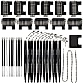 Nadex Coins Ball and Chain Security Pen Set (12 Pens, Black) - Rubber - Black 1 thumbnail image