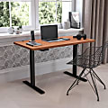 Flash Furniture 48"W Electric Height-Adjustable Standing Computer Desk, Mahogany 1 thumbnail image