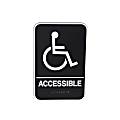 Vollrath Accessible Sign, 9" x 6", Black/White 1 thumbnail image