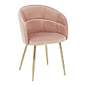 LumiSource Lindsey Chair, Pink/Gold