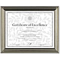 Dax Burns Grp. Antique-colored Certificate Frame - 11" x 8.50" Frame Size - Rectangle - Desktop, Wall Mountable - Horizontal, Vertical - 1 Each - Antique Silver