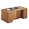 HON® 10700 Series™ Radius-Edge Double-Pedestal Desk, 29 1/2" x 72" x 36", Henna Cherry