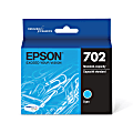 Epson® 702 DuraBrite® Ultra Cyan Ink Cartridge, T702220-S