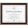 Dax Burns Group Border Design Document Frame - 11" x 8.50" Frame Size - Rectangle - Horizontal, Vertical - 1 Each - Mahogany, Gold, Gold 1 thumbnail image