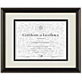 Dax Burns Grp. Gold Accent Hi-Gloss Document Frame - 11" x 8.50" Frame Size - Rectangle - Wall Mountable - Horizontal, Vertical - High Gloss - 1 Each - Black, Gold, Off White 1 thumbnail image