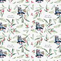Custom Full-Color Gloss Finish Wrapping Paper, Standard Roll, 7' x 29-1/4",Christmas Or Holiday Sprigs And Berry With Photos 1 thumbnail image