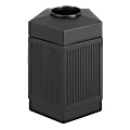 Safco® Canmeleon™ Plastic Indoor/Outdoor Trash Receptacle, 45 Gallons, 31-1/2"H x 24"W x 23"D, Black