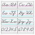 TREND Bulletin Board Set, Alphabet Cursive, 8" x 18", White, Grades 2-4