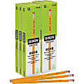 Dixon® Oriole Pencils, No. 2 HB Lead, Medium Hardness, Yellow, 12 Pencils Per Box, Pack Of 6 Boxes
