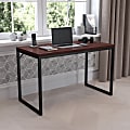 Flash Furniture 48"W Commercial-Grade Industrial Office Computer Desk, Mahogany 1 thumbnail image
