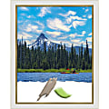 Amanti Art Eva White Gold Picture Frame, 25" x 31", Matted For 22" x 28"