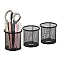 Mind Reader Pen and Accessories Holder 3-3/4"H x 3-1/2"W x 3-1/2"D, Black, Pack Of 3 Paper Clip Holders 1 thumbnail image