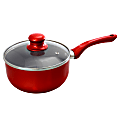 Better Chef 2-Quart Ceramic Non-Stick Saucepan, Red 1 thumbnail image