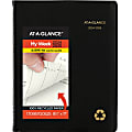 2024-2025 AT-A-GLANCE® Recycled Academic Weekly/Monthly Appointment Book Planner, 8-1/4" x 11", 100% Recycled, Black, July 2024 To June 2025, 70957G05