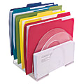 Innovative Storage Designs Desk Sorters, 6 Compartments, 10 1/2"H x 9 1/2"W x 7 1/2"D, Clear 1 thumbnail image