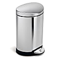 simplehuman Fingerprint-Proof Mini Semi-Round Can, 6L, Brushed Stainless Steel 1 thumbnail image