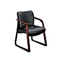 HON® 2900-Series Sled-Base Guest Chair, 32 1/4"H x 24 1/2"W x 26"D, Black/Mahogany