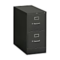 HON® 26-1/2"D Vertical 2-Drawer Letter-Size File Cabinet With Lock, Charcoal