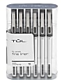 TUL® Fine Liner Felt-Tip Pens, Ultra-Fine, 0.4 mm, Silver Barrel, Black Ink, Pack Of 12 Pens 1 thumbnail image