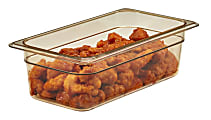Cambro H-Pan High-Heat GN 1/3 Food Pans, 4"H x 6-15/16"W x 12-3/4"D, Amber, Pack Of 6 Pans