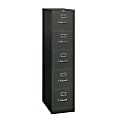 HON® 26-1/2"D Vertical 5-Drawer File Cabinet With Lock, Charcoal