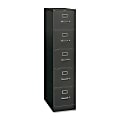 HON® 26-1/2"D Vertical 5-Drawer File Cabinet With Lock, Metal, Charcoal