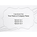 Custom Printed Stationery Note Cards, 4 7/8" x 3 1/2", Embossed Scroll, Folded, White Matte, Box Of 25 1 thumbnail image