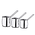 Korkmaz Tombik 3-Piece Stainless Steel Turkish Coffee Pot Set, Silver 1 thumbnail image