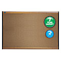 Quartet® Select Prestige™ Color Cork Bulletin Board, 24" x 36", Aluminum Frame With Maple Finish