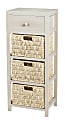 Realspace® Wood Wicker Storage Cabinet, 4 Drawers, Distressed Gray 1 thumbnail image