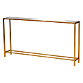 Baxton Studio Modern And Contemporary Glam Mirrored Glass Console Table, 31-1/2"H x 59-13/16"W x 10"D, Gold