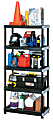 Rimax Heavy-Duty Storage Shelves, 5 Tiers, Black 1 thumbnail image