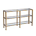 SEI Furniture Jaymes Metal/Glass Console Table, 29-1/4"H x 48-1/2"W x 12-3/4"D, Gold 1 thumbnail image