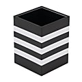 Realspace® Black and White Stripe Pencil Cup