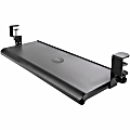 StarTech.com Under Desk Keyboard Tray, Clamp on Keyboard Holder, Up to 12kg/26.5lb, Adjustable, Ergonomic Sliding Keyboard Drawer 1 thumbnail image