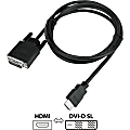 VisionTek HDMI / DVI-D Bi-Directional Cable 6ft (M/M) - 6 ft DVI-D/HDMI Video Cable for Video Device, Graphics Card, Monitor - First End: 1 x HDMI Male Digital Audio/Video - Second End: 1 x DVI-D Male Digital Video - Supports up to 1920 x 1080 - Black