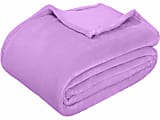 Sedona House® Premium Microfiber Velvet Plush Flannel Throw Blanket, 60" x 80" Twin, Purple