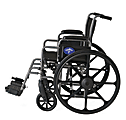 Medline K1 Basic Wheelchair, Swing Away, 18" Seat, Gray 1 thumbnail image