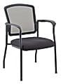 WorkPro® Spectrum Series Mesh/Fabric Stacking Guest Chair, With Arms, Black 1 thumbnail image