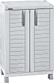 Inval 40"H Storage Cabinet With Adjustable Shelves, Light Gray