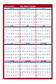 AT-A-GLANCE® 2-Sided Yearly Erasable Wall Calendar, 24" x 36", Blue/Gray, January To December 2020, PM26B28